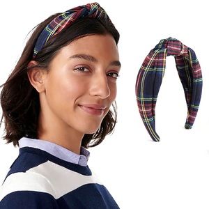 J. Crew Holiday Tartan Plaid Turban Knot Headband